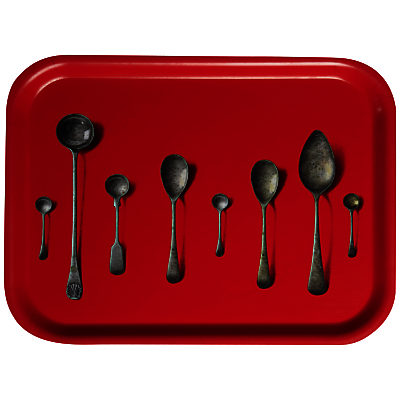 Åry Trays Michael Angove Spoons, Red